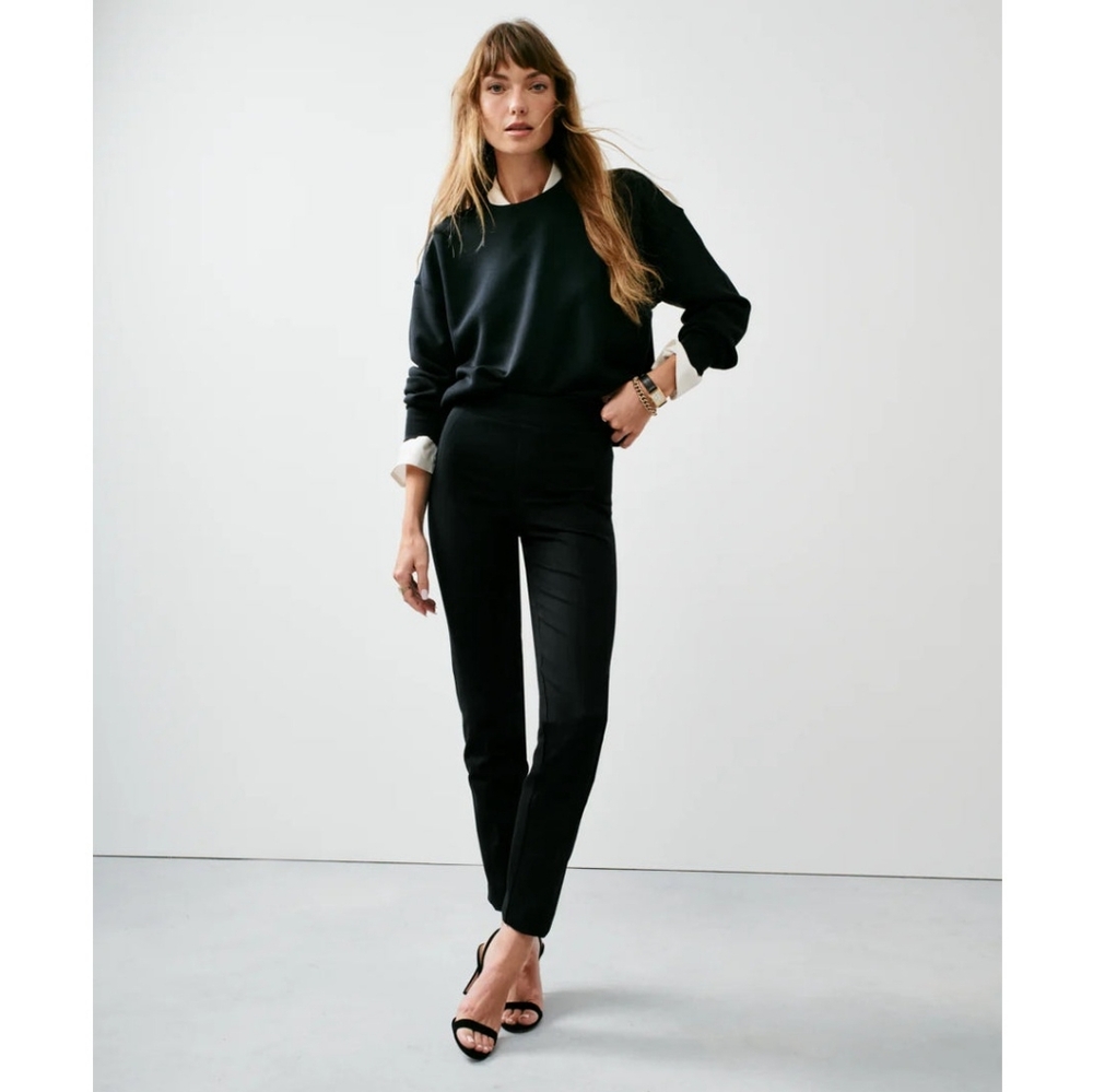 SPANX Perfect Fit Ponte Slim Straight Pant Size Medium Black